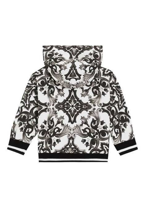 Felpa stampa maioliche DOLCE & GABBANA KIDS | L1JWIT II7HRIZ3TN